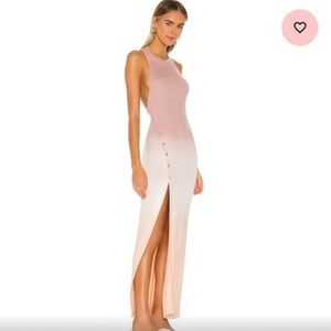 Alix NYC , Beckman Dress in Rosewood & Peach Ombre